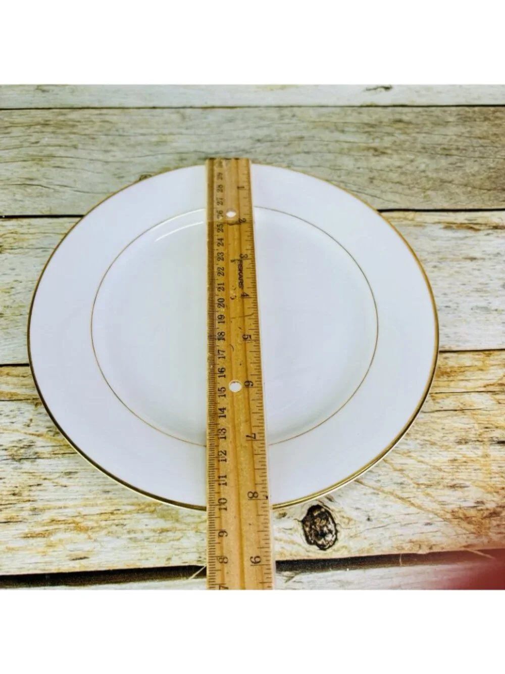 Vintage Noritake DAWN White Gold Verge Japan Porcelain Lunch Salad Plates Set 4